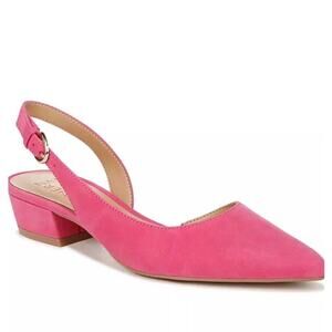 Naturalizer Pink Suede Kitten Heels Slingback Size 8.5 | Barbiecore Chic